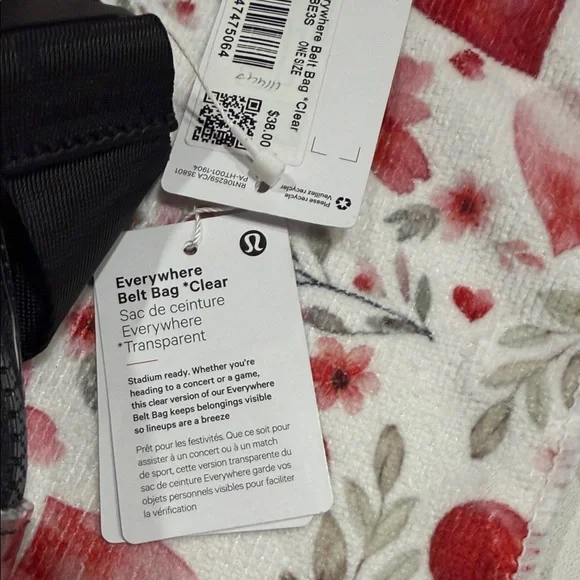 Lululemon Clear Everywhere Belt Bag  Black Strap - Picture 2 of 6